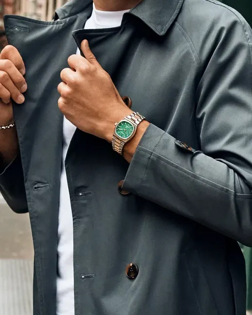 Green Dial Stainless Steel Bracelet Super Seville 98A336 | Bulova